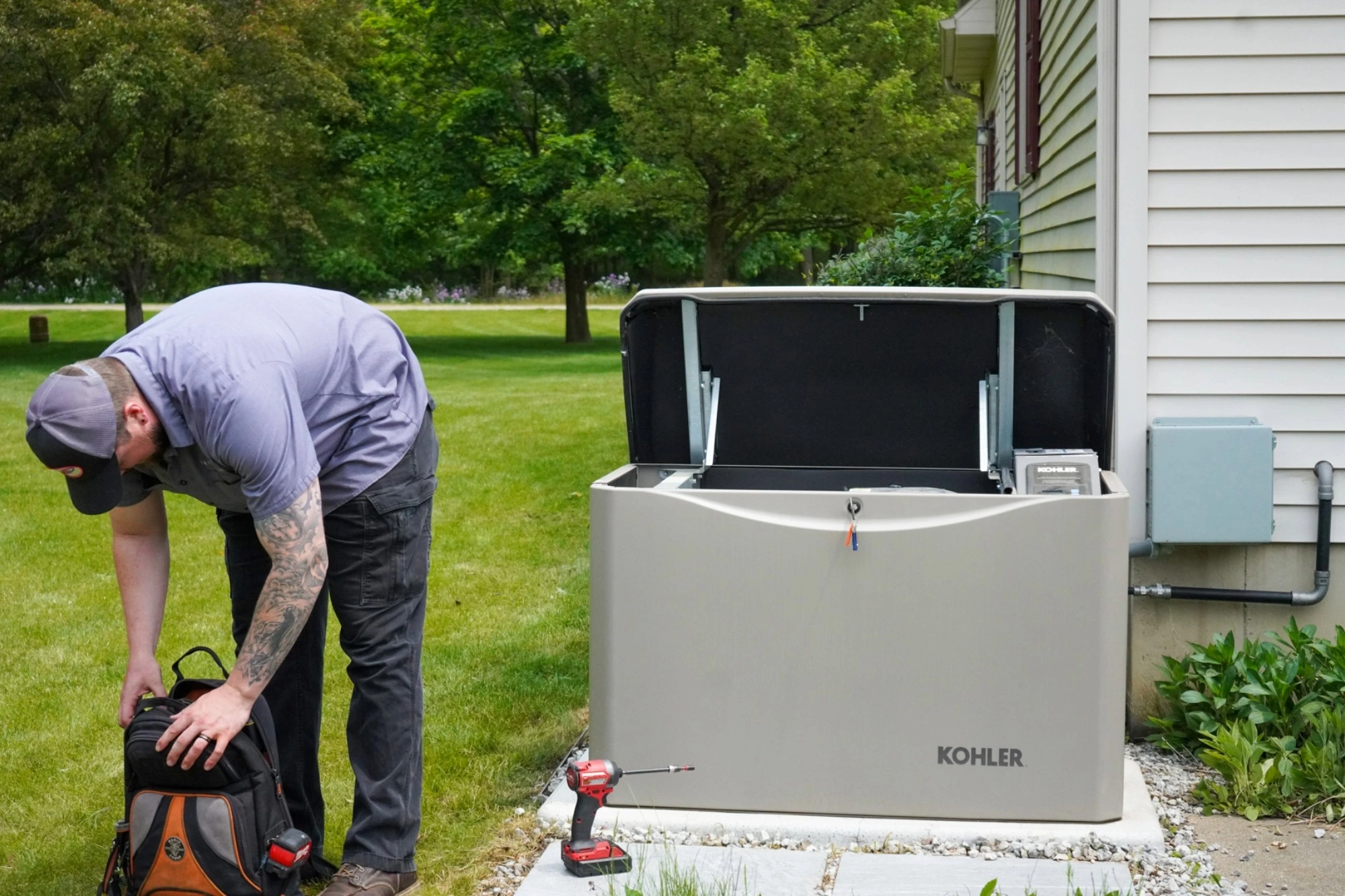 Eric dale Service technician Installing a Whole home Generator